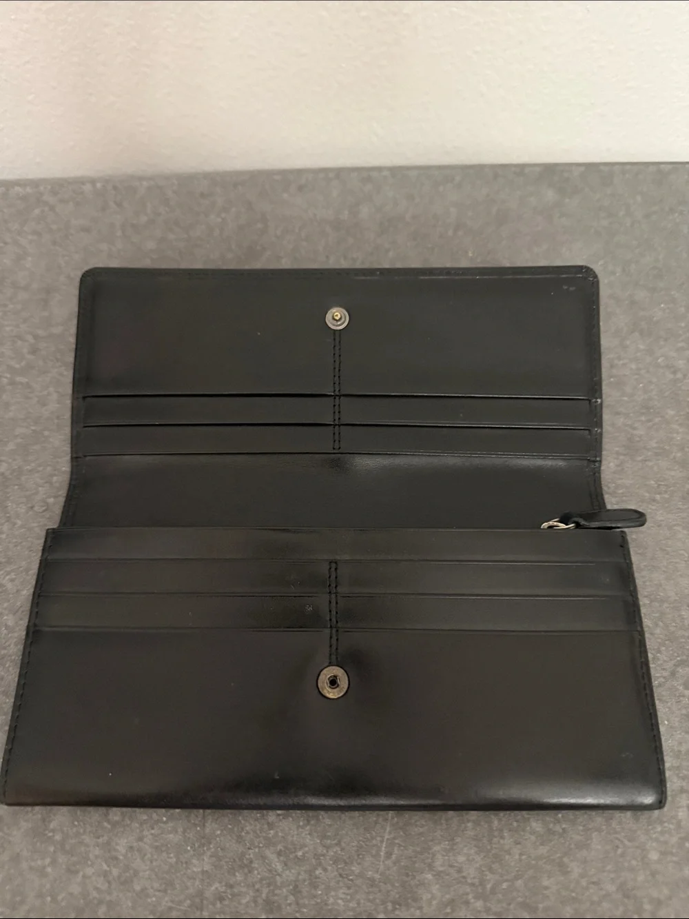 Coach Black Leather Legacy Long Fold Wallet vintage
